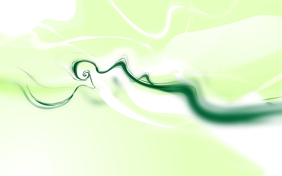 green and white illustration HD wallpaper